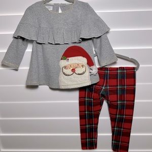Mud Pie 9-12M baby girl matching Christmas set